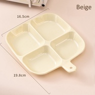 4 Grids Plastic Multipurpose Division Dish Prepare Vegetable Seasoning Fruit Snack Seafood Household