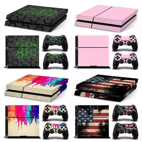 Protective Skin for PS4 Skin Full Cover Wrap Vinyl Decal for PS4 Console and Controller