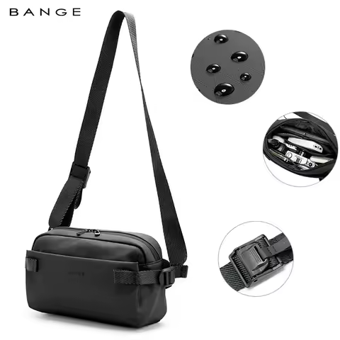 BANGE Fashion Casual Lightweight Sling Shoulder Bags Waterproof Daily Crossbody Chest Bag for Men