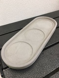 水泥橢圓托盤 花盆底盤底碟