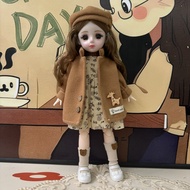STYLE HAUL Attractive Eyes 30cm Bjd Doll with Clothes 1/6 SD Long Hair Princess Makeup Ball Joint Do