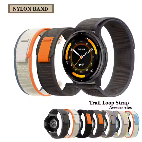 Trail Loop Nylon Strap For Garmin Forerunner 55 158 245 645 165 570 970 255 255s 265 265s 18 20 22mm