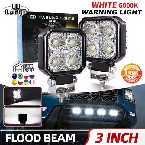 CO LIGHT 3inch 30000LM LED Bar Square Floodlight Work Light 12V 24V Auto Truck Light Fog Lamp offroa