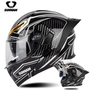 SOMAN หมวกกันน็อค SM955-S มอเตอร์ไซด์การขี่จักรยานสำหรับหมวกกันน็อคสำหรับเล่นสเก็ตบอร์ดเปิดหน้าแบบเต