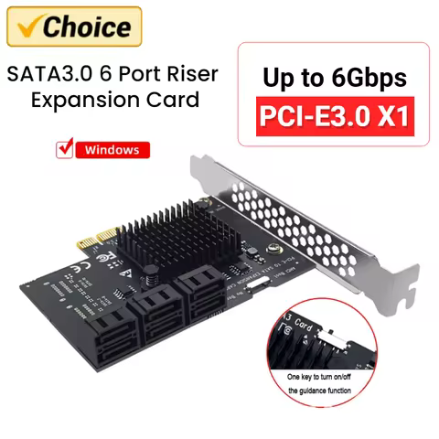 SA3112J PCIE Adapter 2/6/12/16/20 Port PCI-Express X1 to SATA 3.0 Expansion Card 6Gbps High Speed Ad