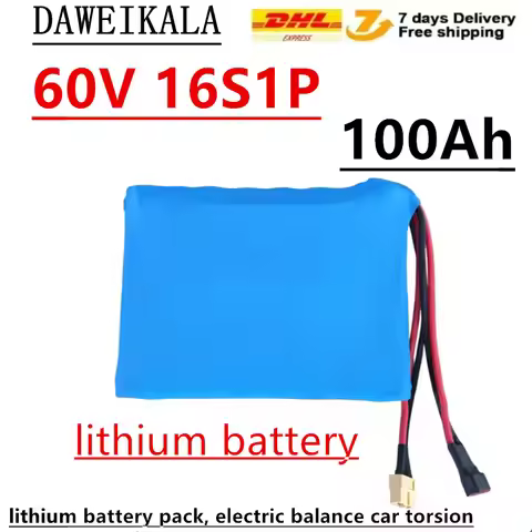 New 16S1P 60V 100000mAh lithium battery pack, electric balance car torsion car 60V battery 67.2V 100