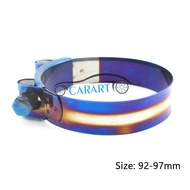 【Bestseller Alert】 Stainless Steel Hose Clamp Kit Adjustable Titanium Blue T Bolt Clamp 1 inch to 4.