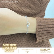 925 Silver Double Bracelet White Gold Plated PaperclipRing Silver 925 Original Bracelet