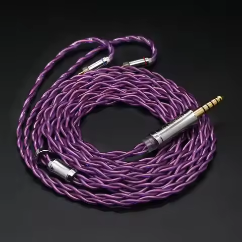 XINHS 4 core Litz Coaxial Single Crystal Copper Silver Plated Earphone Upgrade Cable Headphone Wire 