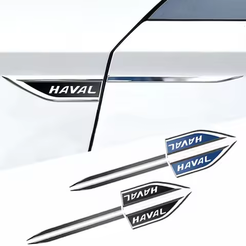 Car Body Fender Side Metal Chrome Zinc Alloy Knife Side Sticker For Haval H6 Dargo M6 H9 H6S F7 F7X 