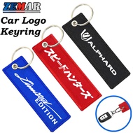 Toyota Alphard Fabric Car Logo Keyring Auto Motorcycle Universal Key Buckle Keychain for Toyota Alph