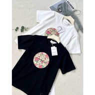 Spot Men and Women's Same Style Couple Top COACHI New Summer Fashion Leisure Breathable Flower Logo Print Large Short Sleeve T-shirt Collar+Hanging Tag XS-3XL