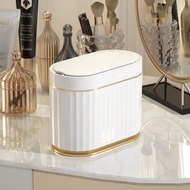 Elegant Desktop 4L White & Gold Automatic Touchless Smart Sensor Waste bin Dustbin for Home Bathroom