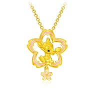 CHOW TAI FOOK Disney Classics Collection 999 Pure Gold Pendant - Cherry Blossom Bambi R29278