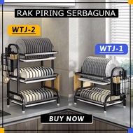 ORANGE Rak Piring 3 Susun - Rak Pengering Piring Dish Drainer - Rak Dapur Rak Piring Susun Minimalis