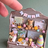 Miniature children's set, for a dollhouse and games with dolls, size 1:12