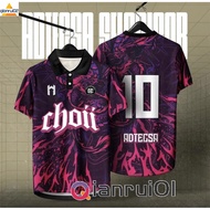 (Qianrui02) CHOII Retro Collar Baju Viral Thailand Jersey Original Choii Full Sublimation Microfiber