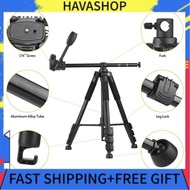 Havashop 157cm/61.8inch Portable Tripod Horizontal Camera Stand Aluminum Alloy 5kg/11lbs Load Capaci
