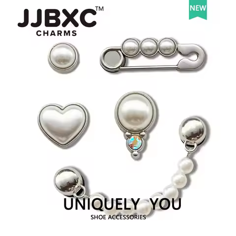 Metal JJBXC CHARM Shoe Buckle Shoe Accessories metal Pearl Pin DIY Fashion Shoes Accessories