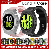 ชุดดัดแปลงโลหะสำหรับ For Samsung Galaxy Watch 5 Pro 45mm Watch 6 5 สาย + เคสสำหรับ For Samsung Galax