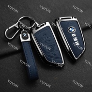 Leather Car Key Case Cover Keychain Key Holder For BMW 2020-2022 G20 G30 X1 X3 X4 X5 45e G05 X6 F20 