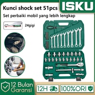 MATA Isku Socket Wrench Set 51pcs/53pcs/37pcs/82pcs Tool Kit Set 24 teeth/72 teeth Shock Wrench Comp