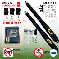 DIY KIT - E9 212L ( 2CH 433MHZ )  ( FULL SET )  Swing arm autogate
Heavy duty FOLDING AUTO GATE SYST