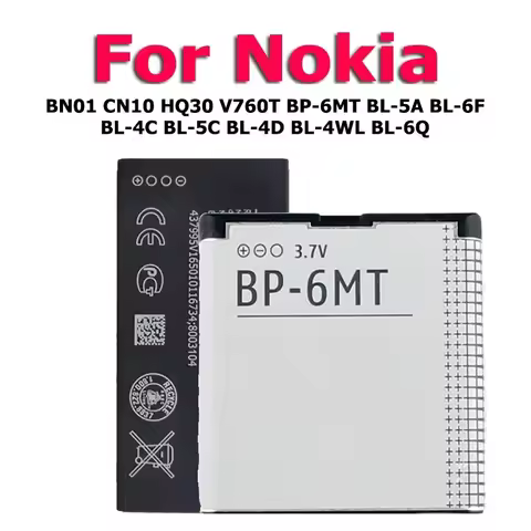 BL-6F BL-4C BL-5C BL-6Q Battery For Nokia X20 3.4 5.4 C2 BL-6MT 6788 6100 1100 N97 67100 BL-4WL 8G L