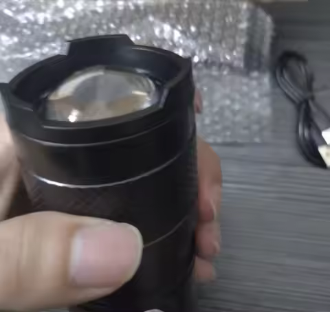 Super Bright Led 3 Colors light Flashlight Rechargeable Zoomable Torch Work Light Spotlight Floodlin