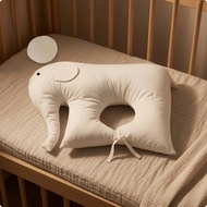 Elephant Baby Pillow Padded Stuffed Elephant Pillow Nursery Item Stitched Details for Babies