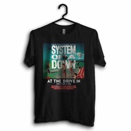 T-Shirt System Of Down At The Drive In Kaos Lengan Pendek Motif Grafis Hitam 20 Combed Digital