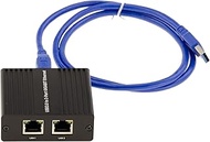 KALEA-INFORMATIQUE USB 3.0 Cable to 2 RJ45 LAN GIGABIT Ethernet Ports 10 100 1000 with Dual ASIX AX8