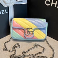 GUCCI古馳 Marmont馬卡龍色馬蒙迷你mini