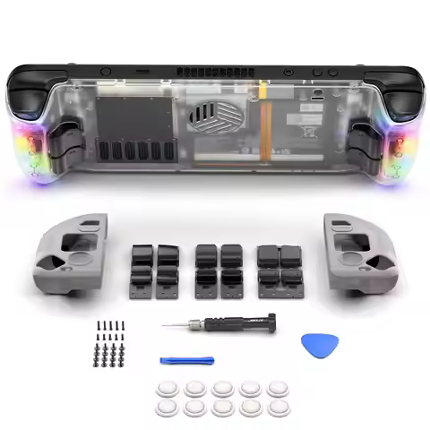 RGB Transparent Back Plate for Steam Deck,DIY Clear Edition Replacement RGB Shell Case for Steam Dec