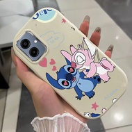 Case For Samsung A05 F05 M05 A05s A06 4G Cute Stitch Phone Shockproof Round And Fat