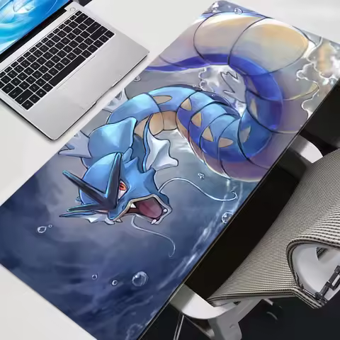 Large Mouse Pad Gaming Dywan Gamer Keyboard Pad Extended Desk Mat 90x40cm P-Pokemon Gyarados Table C