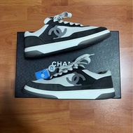 Chanel正品香奈兒雙c徽標黑白熊貓板鞋 黑白 37.5 碼