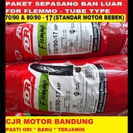 TERJAMIN PAKET SEPASANG BAN MOTOR BEBEK FDR FLEMMO 70/90 &amp; 80/90 RING