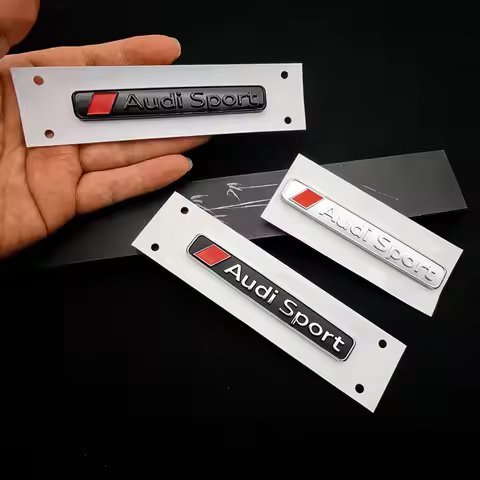 3D ABS Car Trunk Emblem Decals Badge Sticker For Audi Sport A3 A4 A5 A6 A7 Q2 Q3 Q5 RS3 RS4 RS5 RS6 