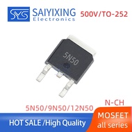 10PCS MOSFET 5N50 9N50 12N50 TO-252 Field Effect Tube 500V 5A 9A 12A Patch Transistor