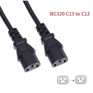 C13 To C13 Female Power Adapter AC Extension Cable Wire 3G0.75mm 10A 250V 0.3CM