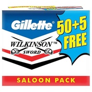 Gillette Wilkinson Sword ( 1กล่องมี 55ใบมีด ) ยิลเตต์ใบมีดโกนวิลคินสันซอร์ด
