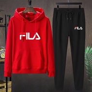 BK186-LONG+Aa292 Set Of Hoodie + LONG Pants Good Quality Premium Grade LONG-Sleeved Shirt Soft And C