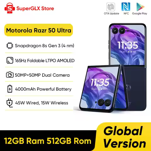 Original Global version Motorola Moto Razr 50 Ultra 5G Snapdragon 8s Gen 3 165Hz Foldable LTPO AMOLE