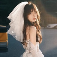 🇹🇼Taiwan Taiwan Ready Stock Veil Veil Bridal Veil Hair Clip Veil Short Veil Bridal Veil Veil Hair Ac