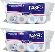 Paseo Elegant International Quality 3 ply Toilet Paper 300 Toilet Tissue Sheets In Per Roll Sheet Size 9.9 cm x 10.5 cm Pack of 16 Rolls