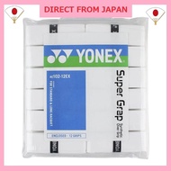 Yonex Wet Super Grip Tape 12 Pack Yonex Super Grap 12 Pack Overgrip AC102-12EX ... (White)