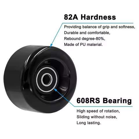 AB94-4Pcs Roller Skate Wheels With Bearings For Double Row Skating,Outdoor/Indoor Quad Skates And Sk