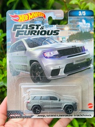 Hobby Store xe mô hình Hot Wheels Premium Fast and Furious Jeep Grand Cherokee Trackhawk