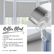 Roller Blind READY STOCK - 45%Blackout Premium Roller Blind/Blackout Blind/Roller Blind/Curtain Blind / Bidai Tingkap